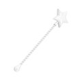White Magic wand with Star on Top in Clay Style. 3d Rendering Royalty Free Stock Photo