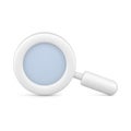 White magnifying glass vector 3d realistic icon Royalty Free Stock Photo