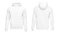 White male hoodie sweatshirt long sleeve with clipping path, mens hoody design mockup for print, isolated on white background.