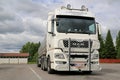 White MAN TGX 26.540 Tank Truck with Bull Bar Royalty Free Stock Photo