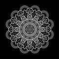 White Floral Mandala Royalty Free Stock Photo