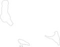 White map of the Union of the Comoros Royalty Free Stock Photo