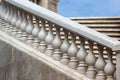 White marble balusters and stairs Royalty Free Stock Photo