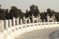 White marble bannister