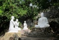 White marble Buddha statue sitting