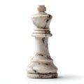 A white marble chess piece on a white background Royalty Free Stock Photo