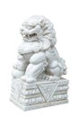 White marble Chinese Imperial Lion, Guardian Lion, Chinese style