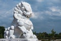 White marble Chinese lion