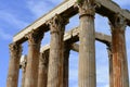 White marble column head detail of Zeus temple Royalty Free Stock Photo