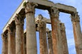 White marble column head detail of Zeus temple Royalty Free Stock Photo