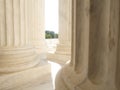 White Marble Columns at US Supreme Court Building in Washington Royalty Free Stock Photo