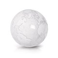 White Marble globe 3D illustration North and South America map Royalty Free Stock Photo