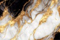 White marble with gold and black obsidian abstract background