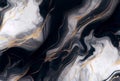 White marble with gold and black obsidian abstract background