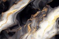 White marble with gold and black obsidian abstract background