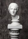 White marble head of young woman