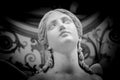 White marble head of young woman