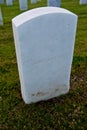 White Marble Military Style Headstone or Gravestone Royalty Free Stock Photo