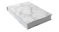 White Marble Patterned Book on Black Background Royalty Free Stock Photo