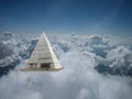 Pyramid Floating on top of the Clouds