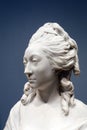 White Marble Sculpture, Female Portrait, Chicago Institute of Art