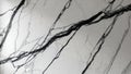 White marble slab with sharp black and silver veins creating a dynamic abstract pattern Royalty Free Stock Photo