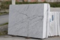 White marble slabs