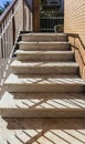 White marble staircase of an Italian house Royalty Free Stock Photo