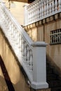 White marble classic staircase of an old house Royalty Free Stock Photo