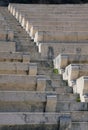 White marble stairs and seats in ancient theater