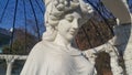 Statue of Greek Goddess Head with lovely hair settled in a public park Royalty Free Stock Photo