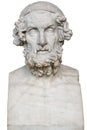 White marble statue of the greek poet Homer Royalty Free Stock Photo