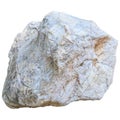 White marble stone or rock isolated on white background with clipping path.