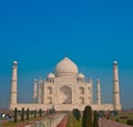 White marble Taj Mahal in India, Agra Royalty Free Stock Photo