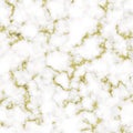 White marble texture with natural gold pattern for background Royalty Free Stock Photo