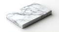 White marble texture on a rectangular block, isolated on white background Royalty Free Stock Photo