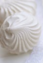 White marshmallow with a delicate lace Royalty Free Stock Photo