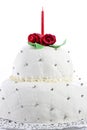 White Marshmallow Foundant Multilayer Cake