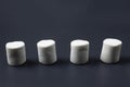White marshmellow on dark background Royalty Free Stock Photo