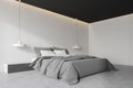 White master bedroom corner Royalty Free Stock Photo