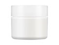 White Matte Glass Doublewall Jar With Plastic Lid