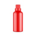 White matte plastic bottle for conditioner, shampoo, detergent, oil, medicine, cosmetic bottle. Front view of plastic bottle with