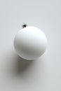 White Matte Shatterproof Large Christmas Ball Ornament Mock-Up - One Ball. 3D Illustration