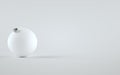 White Matte Shatterproof Large Christmas Ball Ornament Mock-Up - One Ball. 3D Illustration