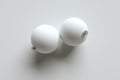 White Matte Shatterproof Large Christmas Ball Ornament Mock-Up - Two Balls. 3D Illustration
