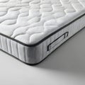 White Mattress with Tufted Top on Plain Background, Clean Design, Comfortable, Modern Bedding, Sleep Essentials Royalty Free Stock Photo