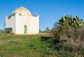 White mausoleum with dome and islamic architecture Royalty Free Stock Photo