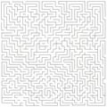 And white maze with intricate interconnected pathways and sharp Royalty Free Stock Photo