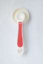 White Measuring spoon. Tablespoon and tea spoon Royalty Free Stock Photo
