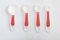 White Measuring spoon. Tablespoon and tea spoon